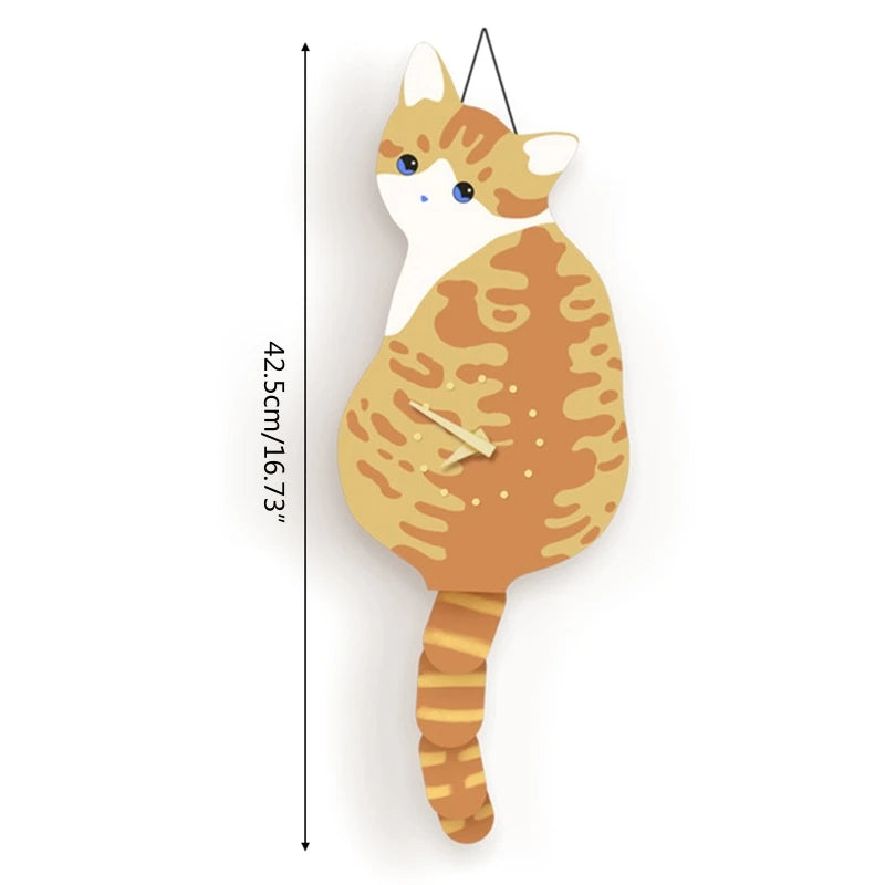 Swinging Tail Cat Clock