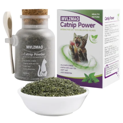 Silvervine Powder, More Attractive than Catnip for Cats, 100% Silver Vine Gall Fruit Powder, Silvervine Cat Toy for Indoor Cats