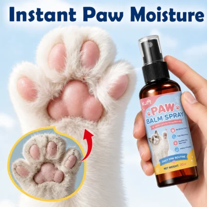 KJM Paw Moisture Spray For Dogs And Cats Quick Dry Plant Based Hydrating Care For Dry Rough Cracked Paw Pads Non Greasy 30ML