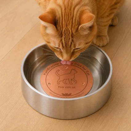 99.99% Pure Copper Water Purification Disc for Cats Birds Dogs Effectively Inhibits Algae Growth And Odors Safe for Small Pets