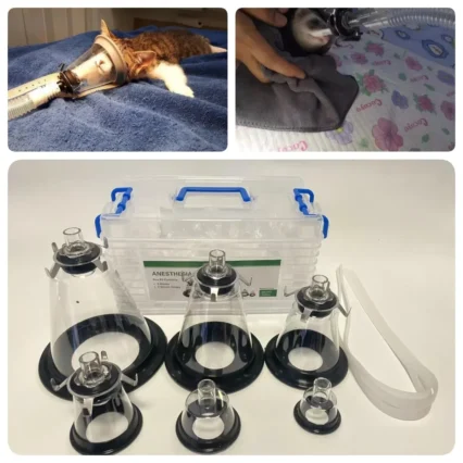 Nebulized oxygen mask for pet, animal respiratory mask for cat and dog