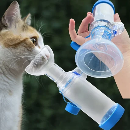 Adjustable Pet Nebulizer Mask, Large-Capacity Aerosol Spacer, Respiratory Care for Pets