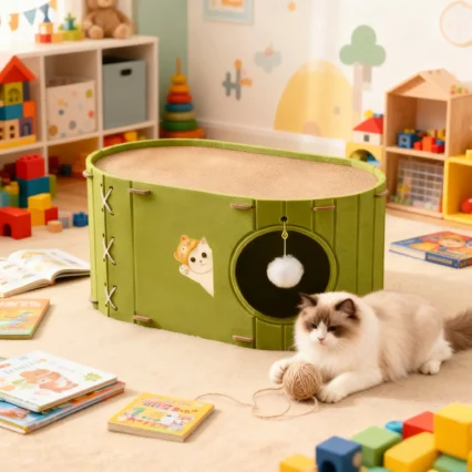 Comfortable Pet House for Cats and Dogs - Removable, Washable Winter Bed | Classic Style Soft Polyester Cat Cave Nest