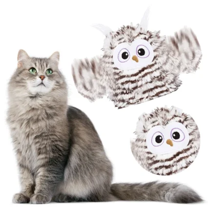 Flapping Wings Sparrow Toys Rechargeable Simulated Chirping Bird Cat Toy Bird Chirping Cat Toy for Indoor Cats