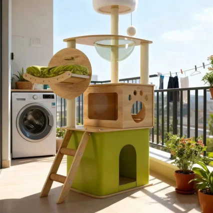 Cat Tree Sisal Rope Cat Tower Scratching Post Play House for Cats