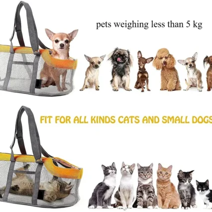 Pet Carrier Bags Mesh Foldable Pet Carrier Handbag Purse for Small Dogs Miniature Schnauzer Miniature Dogs Accessories