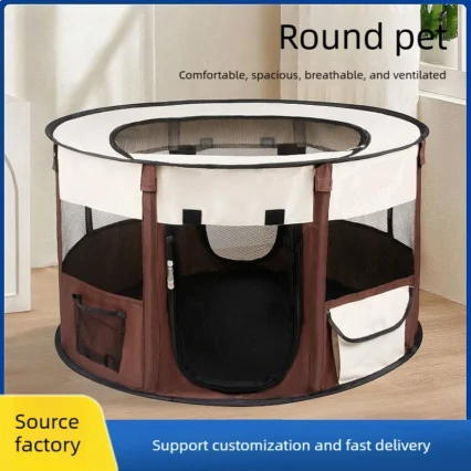 Wholesale Foldable Storage Round Pet Cage Cat Cage Cat Nest Fence Pet Tent Cat Delivery Room Cat Cage Dog