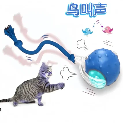 Smart Rolling Ball Cat Toy Interactive Self Play Bite Resistant Pet Toys for Cats Entertainment Boredom Relief Pet Supplies Cat