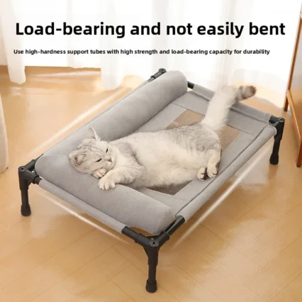 Raised Mesh Medium Large Cat Dog Off-the-ground Pet Bed Removable and Washable Breathable Pet Sofa Moisture-proof with Pillow